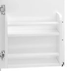 Mobile bagno freestanding da 20" nero/bianco con lavabo, armadietto a 1 anta, cassetto e ripiano