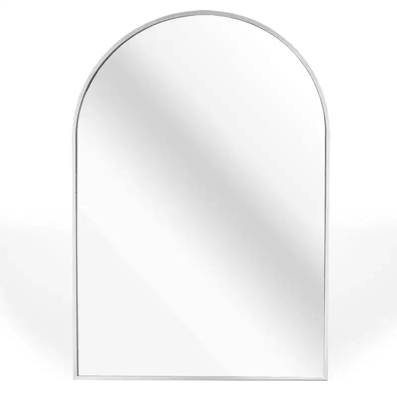 Specchio da bagno da parete ad arco nero / oro / argento, 24x36 pollici, singolo