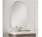 Specchio da bagno da parete ad arco nero / oro / argento, 24x36 pollici, singolo