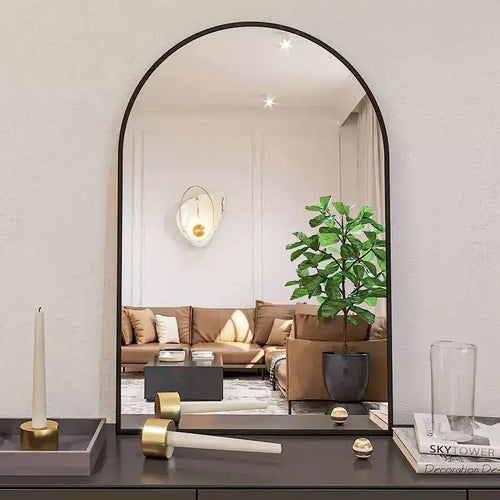 TUYOHW 24x36 Inch Wall Mount Bathroom Mirror,Modern Arched Wall Mount Vanity Mirror for Bathroom,Bedroom
