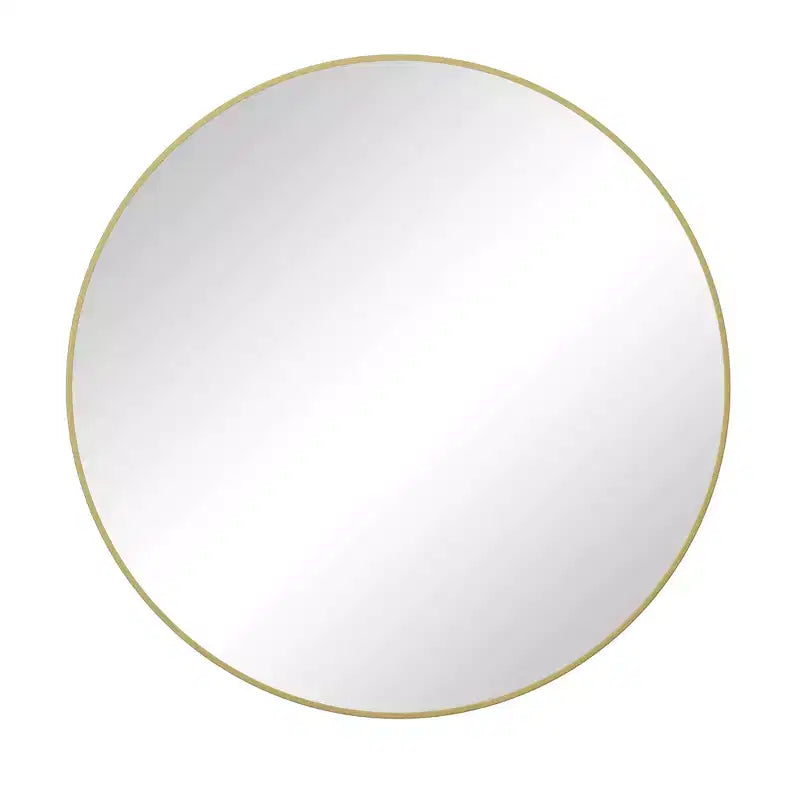 Specchio da bagno moderno rettangolare da parete 30x40" in nero/oro/argento – Singolo, con cornice in alluminio
