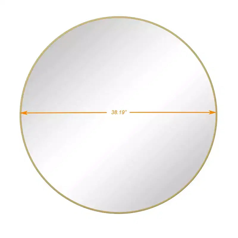 Specchio da bagno moderno rettangolare da parete 30x40" in nero/oro/argento – Singolo, con cornice in alluminio