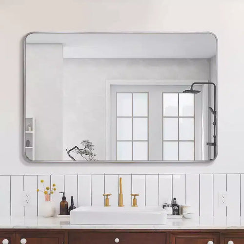 TUYOHW 30x40 Inch Wall Mount Bathroom Mirror,Modern Rectangular Wall Mount Vanity Mirror with Metal Frame for Bathroom,Bedroom