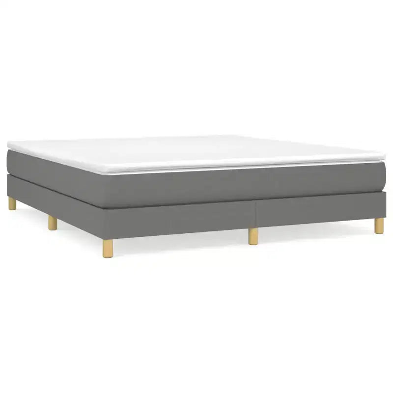 Telaio letto matrimoniale king size grigio scuro, senza testiera, 2 posti letto