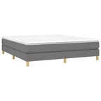 Telaio letto matrimoniale king size grigio scuro, senza testiera, 2 posti letto
