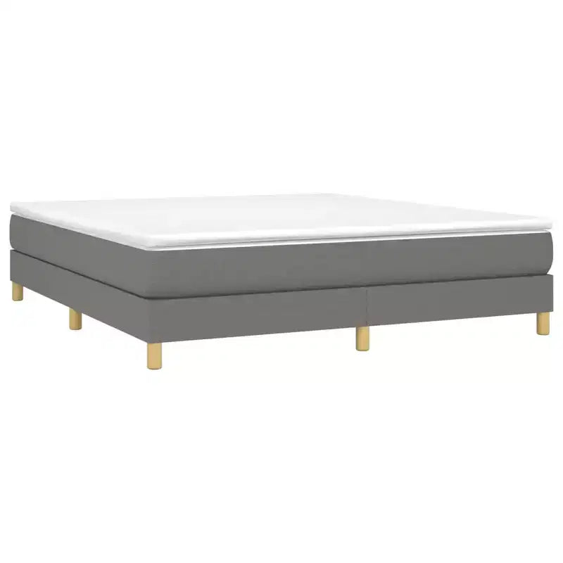 Telaio letto matrimoniale king size grigio scuro, senza testiera, 2 posti letto