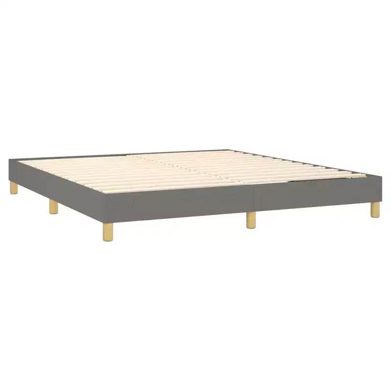 Telaio letto matrimoniale king size grigio scuro, senza testiera, 2 posti letto