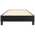 Struttura letto a piattaforma Twin XL in similpelle nera – Singola