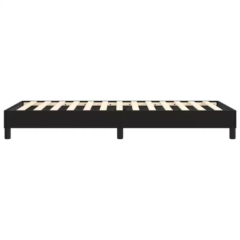 Struttura letto a piattaforma Twin XL in similpelle nera – Singola