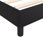 Struttura letto a piattaforma Twin XL in similpelle nera – Singola