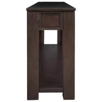 Blu Scuro / Espresso / Grigio Lavato / Blu Navy / Marrone Chiaro – Tavolino Consolle Stretto, Stile Retrò Invecchiato, 4 Cassetti e Ripiano, 1 Pezzo