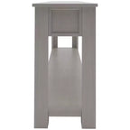 Blu Scuro / Espresso / Grigio Lavato / Blu Navy / Marrone Chiaro – Tavolino Consolle Stretto, Stile Retrò Invecchiato, 4 Cassetti e Ripiano, 1 Pezzo