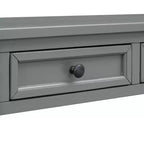 Blu Scuro / Espresso / Grigio Lavato / Blu Navy / Marrone Chiaro – Tavolino Consolle Stretto, Stile Retrò Invecchiato, 4 Cassetti e Ripiano, 1 Pezzo