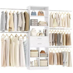 Organizzatore per armadio regolabile Beige / Nero / Ciano / Bianco, 240 cm, 1 persona