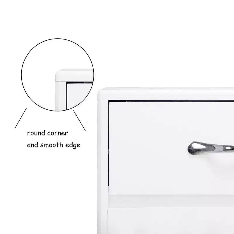 Tavolino a 3 Ante con Ripostiglio, MDF, Grigio/Bianco