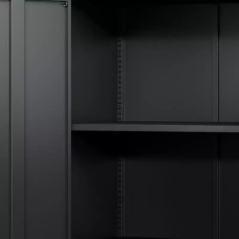 Armadietto mobile con serratura a 2 ante, nero, con ruote, monoposto, capacità 163 kg