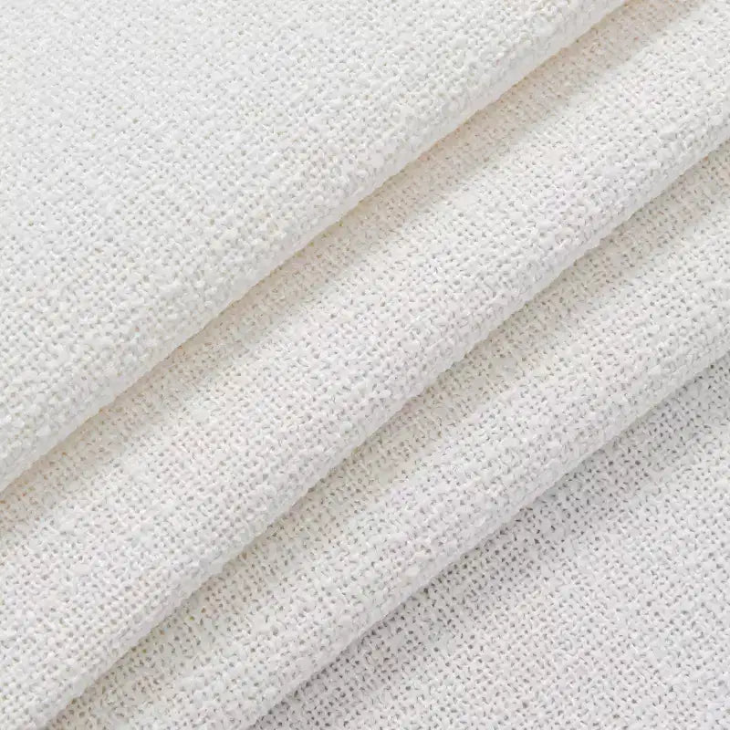 Sedia da pranzo senza braccioli imbottita color Crema/Farina d'avena con ruote silenziose, seduta singola
