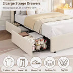 Letto a LED Imbottito Viola / Bianco / Rosa con 2 Cassetti e Testiera Contenitore – Singolo / Matrimoniale / Singolo XL, per 1