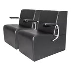 PureSana 2 Pack Chromium Anastasia Vinyl Professional Platform Hair Dryer Chair