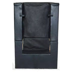 Sedia da parrucchiere in vinile cromato con piattaforma, set da 2