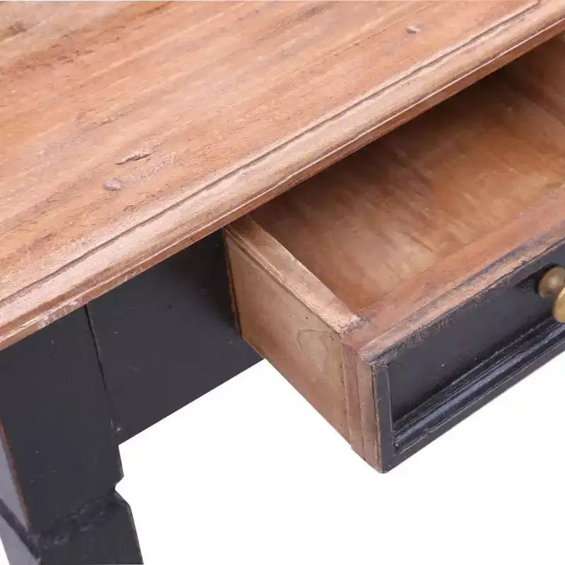 Scrivania con 6 cassetti – Nero / Marrone / Bianco, Monoutente