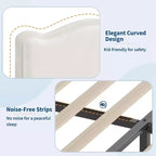 Telaio letto singolo imbottito con cassetto contenitore e testiera | Beige / Blu / Rosa | Per 1