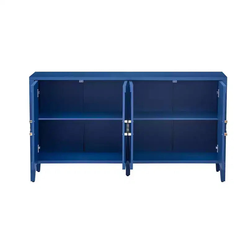 Credenza a buffet blu navy a 4 ante con ripiani regolabili