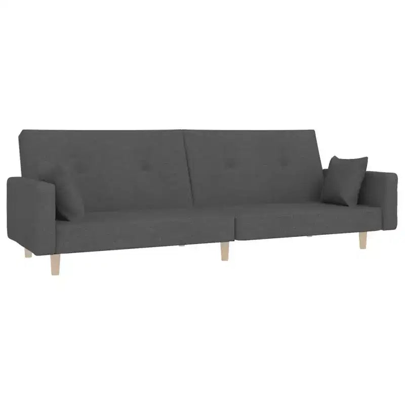 vidaXL 2-Seater Sofa Bed with Two Pillows Loveseat Couch Furniture Fabric