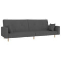 vidaXL 2-Seater Sofa Bed with Two Pillows Loveseat Couch Furniture Fabric