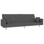 vidaXL 2-Seater Sofa Bed with Two Pillows Loveseat Couch Furniture Fabric