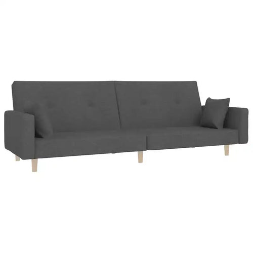 vidaXL 2-Seater Sofa Bed with Two Pillows Loveseat Couch Furniture Fabric