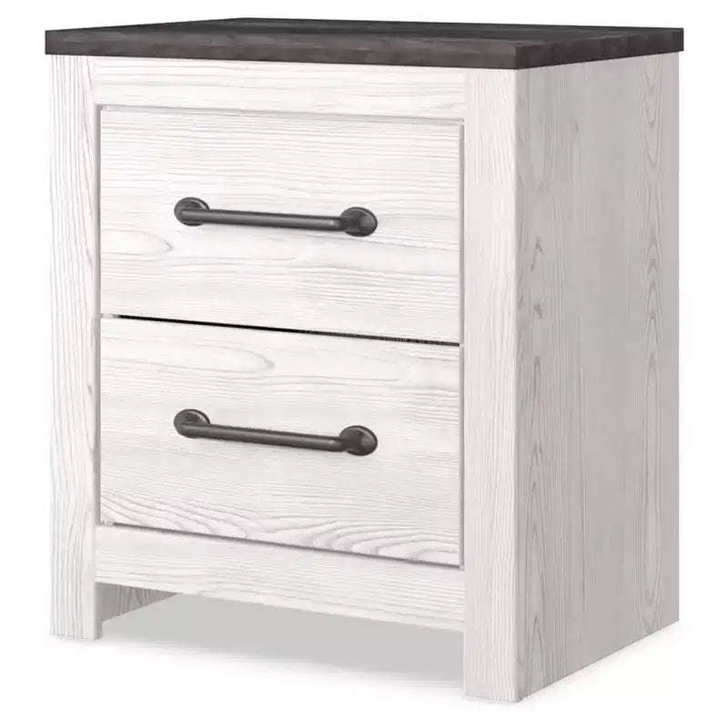 Gerridan Nightstand White: Modern Storage Bedside Table, 2 Drawers - Signature Design by Ashley