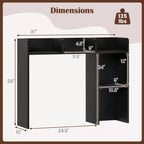 Libreria da scrivania a credenza beige/nera/marrone/grigia/naturale/noce/bianca – 1 persona