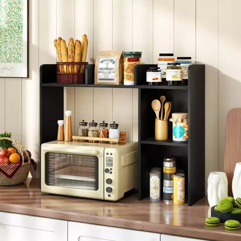 Libreria da scrivania a credenza beige/nera/marrone/grigia/naturale/noce/bianca – 1 persona