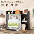 Libreria da scrivania a credenza beige/nera/marrone/grigia/naturale/noce/bianca – 1 persona