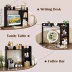 Libreria da scrivania a credenza beige/nera/marrone/grigia/naturale/noce/bianca – 1 persona