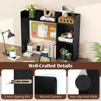 Libreria da scrivania a credenza beige/nera/marrone/grigia/naturale/noce/bianca – 1 persona