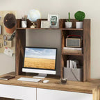 Libreria da scrivania a credenza beige/nera/marrone/grigia/naturale/noce/bianca – 1 persona