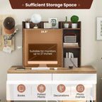 Libreria da scrivania a credenza beige/nera/marrone/grigia/naturale/noce/bianca – 1 persona