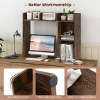 Libreria da scrivania a credenza beige/nera/marrone/grigia/naturale/noce/bianca – 1 persona