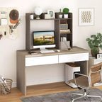 Libreria da scrivania a credenza beige/nera/marrone/grigia/naturale/noce/bianca – 1 persona