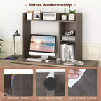 Libreria da scrivania a credenza beige/nera/marrone/grigia/naturale/noce/bianca – 1 persona