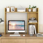 Libreria da scrivania a credenza beige/nera/marrone/grigia/naturale/noce/bianca – 1 persona