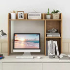 Libreria da scrivania a credenza beige/nera/marrone/grigia/naturale/noce/bianca – 1 persona