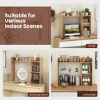 Libreria da scrivania a credenza beige/nera/marrone/grigia/naturale/noce/bianca – 1 persona