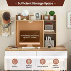 Libreria da scrivania a credenza beige/nera/marrone/grigia/naturale/noce/bianca – 1 persona