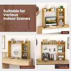 Libreria da scrivania a credenza beige/nera/marrone/grigia/naturale/noce/bianca – 1 persona