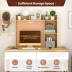 Libreria da scrivania a credenza beige/nera/marrone/grigia/naturale/noce/bianca – 1 persona