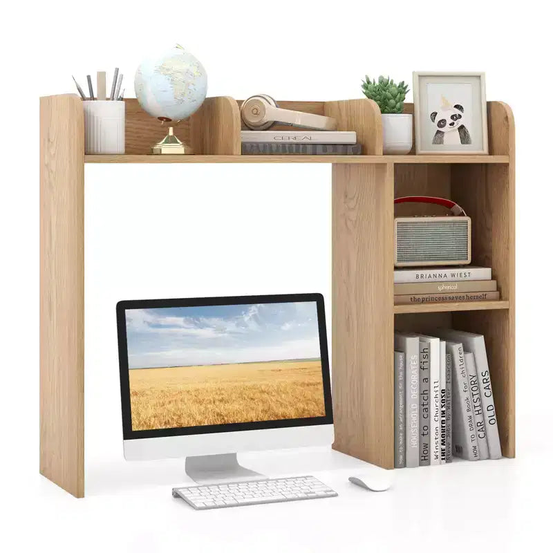 Libreria da scrivania a credenza beige/nera/marrone/grigia/naturale/noce/bianca – 1 persona