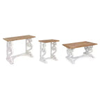 Tavolino da Caffè Rettangolare Ruggine – Struttura in Legno, Piano in MDF, 1–4 Posti a Sedere